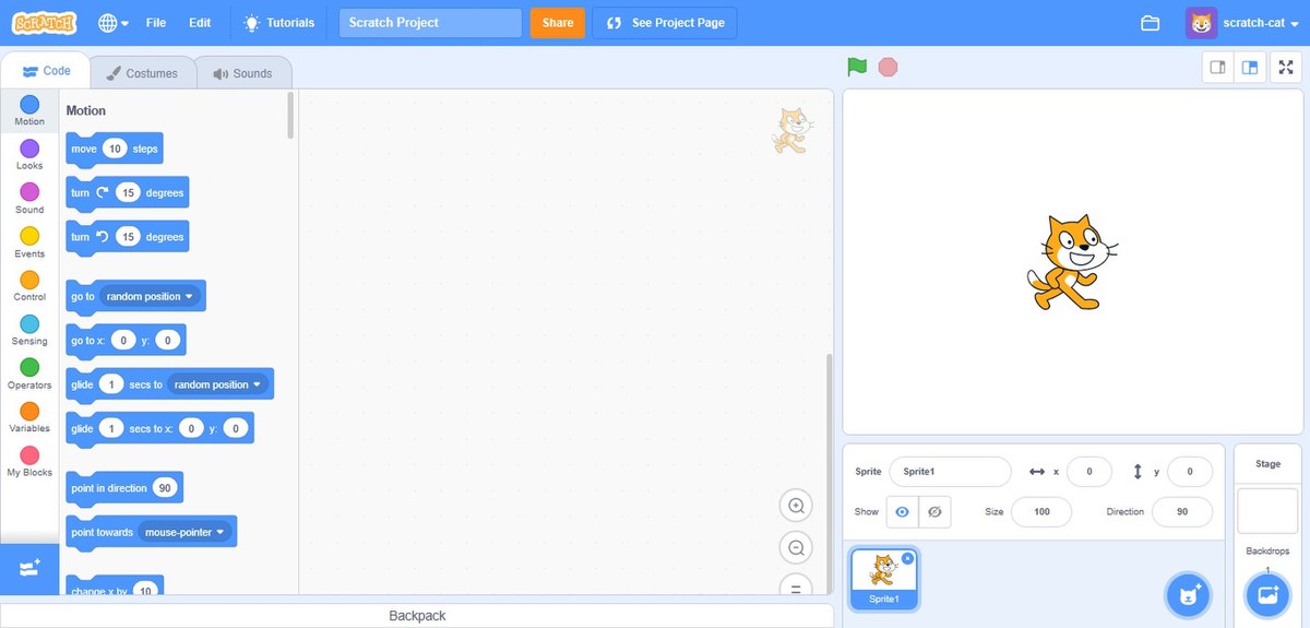 Escritorio de Scratch
