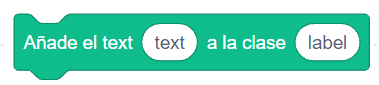 Imagen del bloque añadir texto a etiqueta